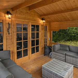 Casas de Madera Mieres - Diáfana - 13 m2 - Modelo Ulrik - Casas de madera modelo ULRIK - HOBYCASA puertas