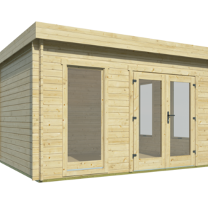 Casas de Madera Peñíscola - Diáfana - 12 m2 - Modelo Bruce - Casetas para jardin PEÑISCOLA - 400x350 cms - 40 mm - frontal