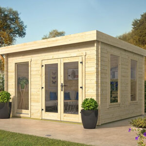 Casas de Madera Peñíscola - Diáfana - 12 m2 - Modelo Bruce - Casetas para jardin PEÑISCOLA - 400x350 cms - 40 mm - PORTADA