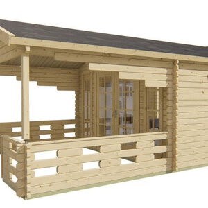 Casas de Madera Andújar - Diáfana - 11 m2 - Modelo Sanstrov - Caseta SANSTROV - Hobycasa render frontal