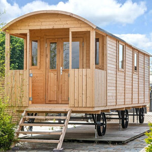 Casas de Madera Torrevieja - 16,8 m2 - Diáfana - Gypsy Wagon - Modelo Jimmy - mini casa sobre ruedas de medidas 840x240-GYPSY WAGON entre plantas