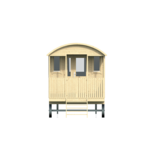 Casas de Madera Torrevieja - 16,8 m2 - Diáfana - Gypsy Wagon - Modelo Jimmy - mini casa sobre ruedas de medidas 840x240-GYPSY WAGON render frontal