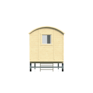 Casas de Madera Torrevieja - 16,8 m2 - Diáfana - Gypsy Wagon - Modelo Jimmy - mini casa sobre ruedas de medidas 840x240-GYPSY WAGON render trasero