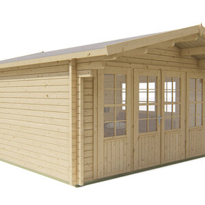 Casas de Madera Campello - Diáfana - 14 m2 - Modelo Blackpool - Casa de Campo BLACKPOOL - render frontal