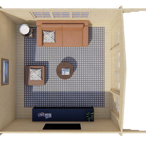 Casas de Madera Campello - Diáfana - 14 m2 - Modelo Blackpool - Casa de Campo BLACKPOOL - render interior