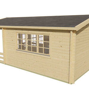Casas de Madera Prefabricadas Móstoles - Diáfana - 18 m2 - Modelo Ipswich - Bungaló IPSWICH - LATERAL