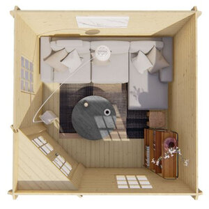 Casas de Madera Inca - Diáfana - 10 m2 - Modelo Nilsson - Caseta NILSSON Hobycasa interior