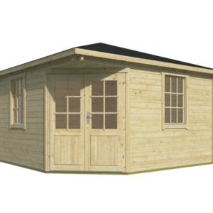 Casas de Madera Prefabricadas Villena - Diáfana - 13 m2 - Modelo Lotte - Caseta LOTTE - Hobycasa frontal