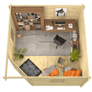 Casas de Madera Prefabricadas Villena - Diáfana - 13 m2 - Modelo Lotte - Caseta LOTTE - Hobycasa interior