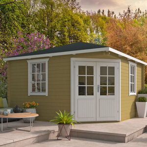 Casas de Madera Prefabricadas Villena - Diáfana - 13 m2 - Modelo Lotte - Caseta LOTTE - Hobycasa portada con color