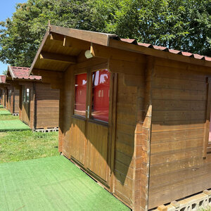 Casas de Madera Pamplona - 11 m2 - Diáfana - Caseta de madera PAMPLONA vista esquinada
