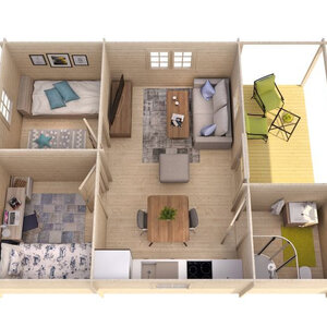 Casas de Madera Jávea - 2 dormitorios - 48 m2 - Casas de madera doble acristalamiento JAVEA - INTERIOR OTRO