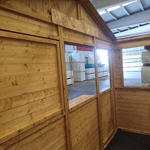 Kioscos de Madera Playa - 7,2 m2 - Kioscos de Madera Playa - 7,4 m2 INTERIOR VENTANA CERRADA/ABIERTA