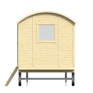 Casas de Madera Prefabricadas Leganés - 12 m2 - Gypsy Caravan - Modelo Patricia - Mini casa sobre ruedas - render lateral izquierdo