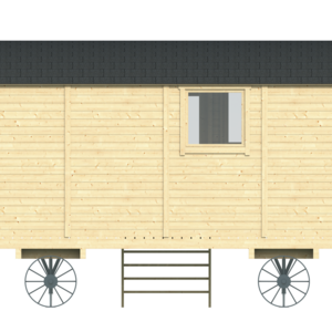 Casas de Madera Prefabricadas Leganés - 12 m2 - Gypsy Caravan - Modelo Patricia - Mini casa sobre ruedas - render trasero
