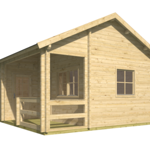 Casas Prefabricadas de Madera Orense - Con altillo - 26 m2 - Modelo Edelweiss - Casa de Campo EDELWEISS - frontal