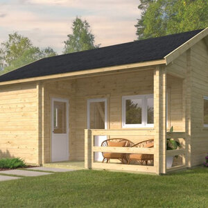 Casas Prefabricadas de Madera Orense - Con altillo - 26 m2 - Modelo Edelweiss - Casa de Campo EDELWEISS - PORTADA pvc