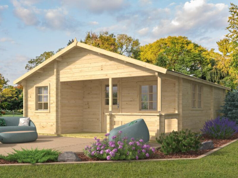Casas Prefabricadas de Madera Chiclana - 2 dormitorios- 70 MM - 45 m2 - Modelo Kay