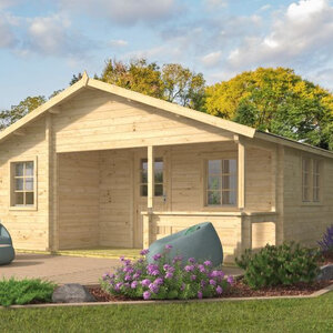 Casas Prefabricadas de Madera Chiclana - 2 dormitorios - 70 MM - 45 m2 - Modelo Kay