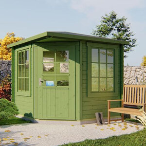 Casas de Madera Alcira - Diáfana - 5 m2 - Modelo Jos - Caseta de madera JOS - verde