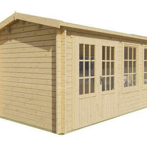 Casas de Madera Reinosa - Diáfana - 11 m2 - Modelo Justine - Casas de madera modernas modelo Justine render frontal