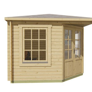 Casas de Madera Prefabricadas Olot - Diáfana - 7 m2 - Modelo Emma - Caseta EMMA - HOBYCASA frontal