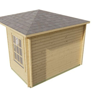 Casas de Madera Prefabricadas Olot - Diáfana - 7 m2 - Modelo Emma - Caseta EMMA - HOBYCASA lateral