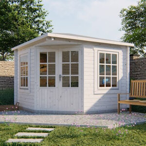 Casas de Madera Prefabricadas Olot - Diáfana - 7 m2 - Modelo Emma - Caseta EMMA - HOBYCASA portada blanco