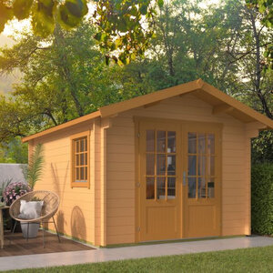 Casas de Madera Trujillo - Diáfana - 11 m2 - Modelo Peggie - Caseta PEGGIE  - Hobycasa portada naranja