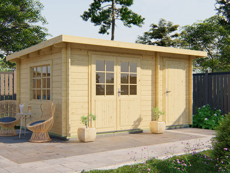 Casas de Madera Prefabricadas Santander - 2 estancias - 12 m2 - Modelo Rhon