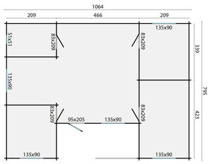 Casas Prefabricadas Extremadura - 3 dormitorios - 78 m2 - EXTREMADURA - PLANO