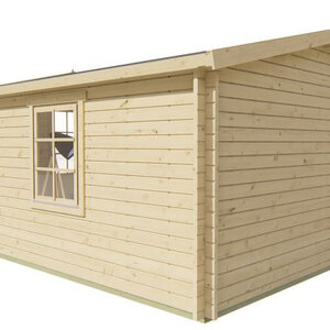 Casas de Madera Lugo - Diáfana - 15 m2 - Modelo Gunda - Caseta de madera GUNDA - HOBYCASA trasero