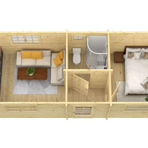 Casas Prefabricadas de Madera Girona - 1 dormitorio - 25 m2 - Modelo Ava - Casa de madera AVA - otro interior