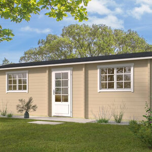 Casas Prefabricadas de Madera Girona - 1 dormitorio - 25 m2 - Modelo Ava - Casa de madera AVA - PORTADA marron