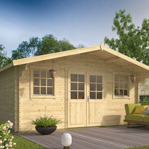 Casas de Madera Santiago - Diáfana - 17 m2 - Modelo Paris-Pavel - Casas de madera doble acristalamiento PARIS portada