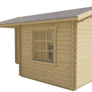 Casas de Madera Cazorla - Diáfana - 17 m2 - Modelo Johan - Casas de madera JOHAN render lateral