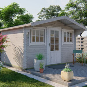Casas de Madera Prefabricadas Fuengirola - 10 m2 - Diáfana - Modelo Mika - Casas de madera MIKA - blanco