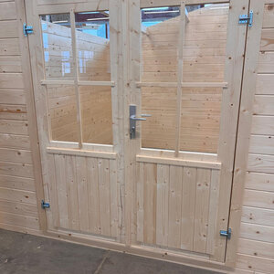 Casetas de Madera Gorliz - NUEVO DISEÑO MEJORADO - 400X300 - 28MM - Caseta de madera GORLIZ - PUERTA