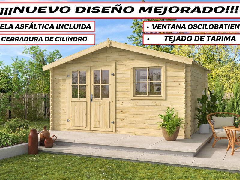 Casetas de Madera Gorliz - NUEVO DISEÑO MEJORADO - 400X300 - 28MM