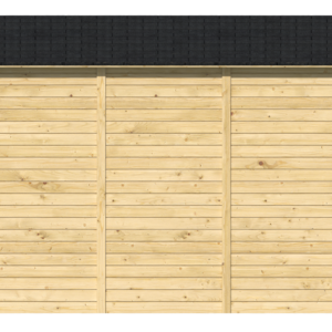 Caseta de jardín barata MIJAS de 3X3 de Paneles Preensamblados - Caseta de jardín barata MIJAS de 3X3 de Paneles Preensamblados render lateral