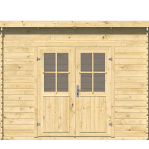 Caseta de jardín IBIZA 3x3 Moderna 28mm - Caseta de jardín IBIZA 3x3 Moderna 28mm frontal