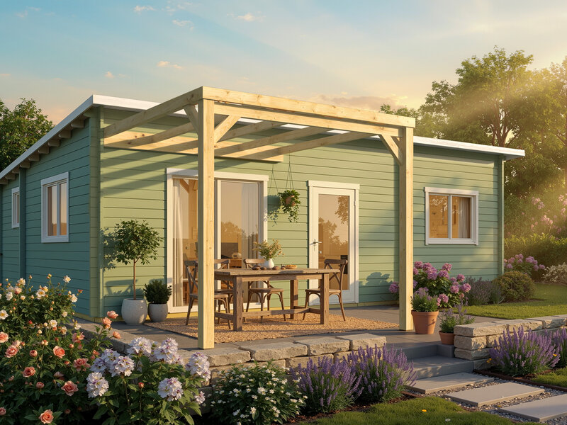 Pérgola Descubierta Anexa Jijona 290x290 cm