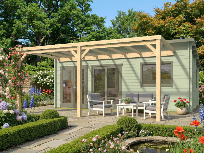 Pérgola Descubierta Anexa ZAMORA 290x570