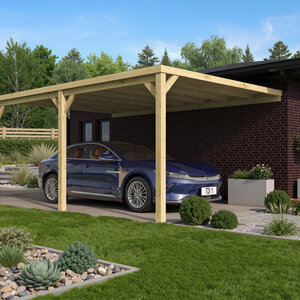 Porche Cochera de madera Anexa 400x570 ROSES-B - Porche Cochera de madera Anexa  400x570 ROSES-B CARPOTS