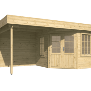 Casas de Madera Portugalete - Diáfana - 6 m2 - Modelo Stig - Casa de madera STIG - HOBYCASA render lateral
