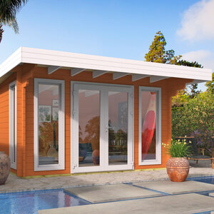 Casas de Madera Menorca - 10 m2 - Diáfana - Modelo James - Casas de madera Menorca - PVC CON LASUR