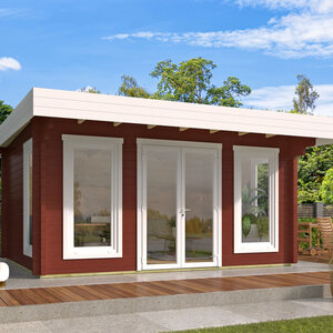 Casas de Madera Lejona - Diáfana - 16 m2 - Modelo Mia - Casas de madera MIA  CON LASUR