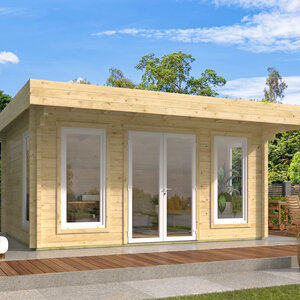 Casas de Madera Lejona - Diáfana - 16 m2 - Modelo Mia - Casas de madera MIA  PVC