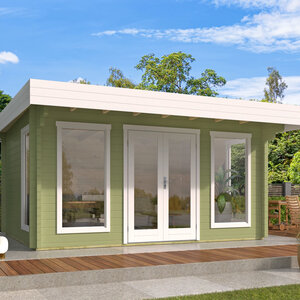 Casas de Madera Lejona - Diáfana - 16 m2 - Modelo Mia - Casas de madera MIA  PVC CON LASUR
