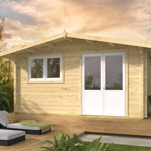 Casas de Madera Prefabricadas Gijón - Diáfana - 22 m2 - Modelo Dingle - Cabañas de madera  DINGLE-PVC